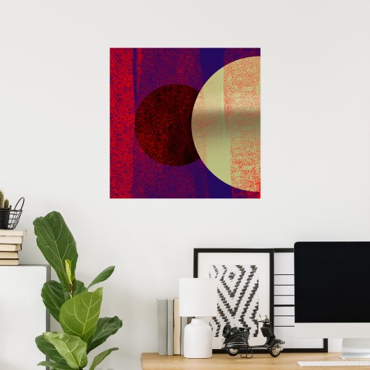 Maanverduistering - abstract poster (Thuiskantoor)