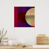 Maanverduistering - abstract poster (Keuken)
