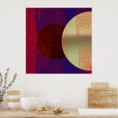 Maanverduistering - abstract poster (Keuken)