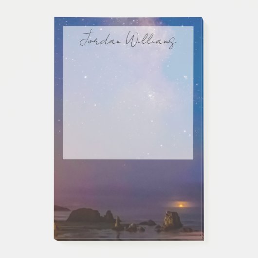 Maanverduistering & Melkweg | Bandon Beach, Oregon Post-it® Notes (Voorkant)