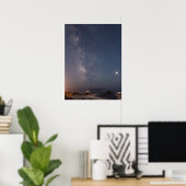 Maanverduistering & Melkweg | Bandon Beach Oregon Poster (Thuiskantoor)
