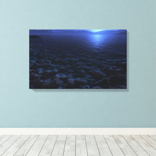 maanverering canvas afdruk (Insitu (Houten vloer))