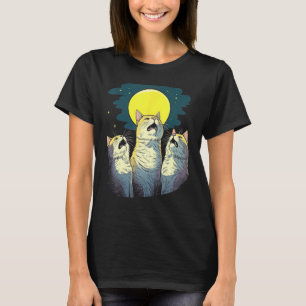Maanverlicht Koor Trio Katten Die Melodieën Zingen T-shirt
