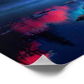 Maanverlicht mysterie, de raadselachtige boom bade poster (Hoek)