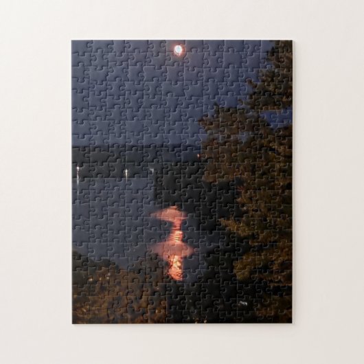 Maanverlicht waterpuzzel legpuzzel (Verticaal)