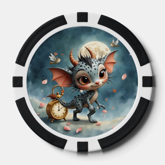 Maanverlicht Wezen Caelum Tickwing Poker Chips (Voorkant)