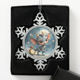 Maanverlicht Wezen Caelum Tickwing Tin Sneeuwvlok Ornament