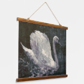 Maanverlicht Zwanenmeer Hangend Wandkleed (Gebogen)