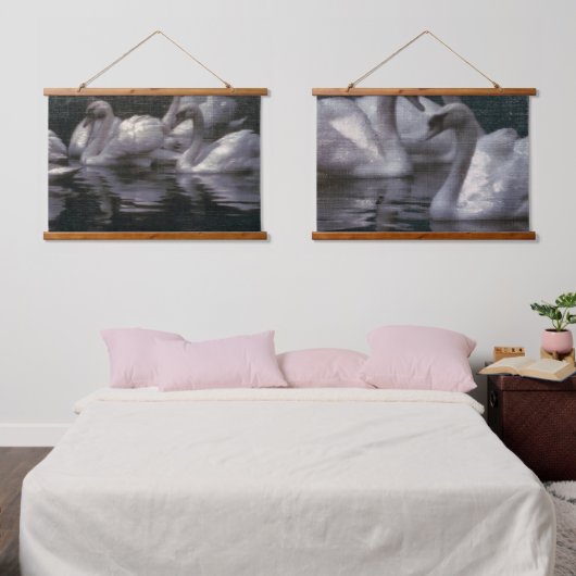 Maanverlicht Zwanenmeer Hangend Wandkleed (Slaapkamer)