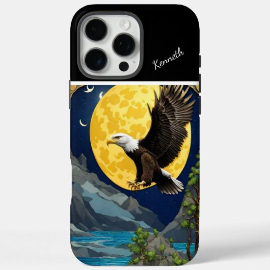 Maanverlichte adelaar in wilgenboom Case-Mate iPhone case (Achterkant)