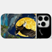Maanverlichte adelaar in wilgenboom Case-Mate iPhone case (Achterkant (horizontaal))
