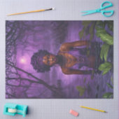 Maanverlichte Bayou-Voodooheks – Gotische Decoupag Tissuepapier (Craft)