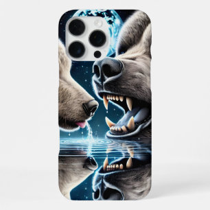 Maanverlichte Beren en waterreflectieharmonie iPhone 16 Pro Max Hoesje