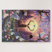 Maanverlichte Betoverde Bos Puzzel – Herten, Wolve (Horizontaal)