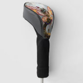 Maanverlichte Bewaarder van het Klokwerklicht. Golfheadcover (Schuin)