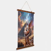 Maanverlichte Bewaker van de Oude Zandgronden. Hangend Wandkleed (Gebogen)