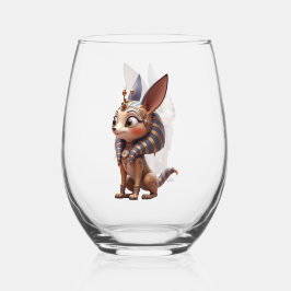 Maanverlichte Bewaker van de Oude Zandgronden. Wijnglas Zonder Voet
