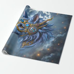 Maanverlichte Bewaker van de Saffieren Sluier.  Cadeaupapier