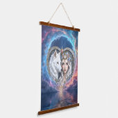 Maanverlichte Bewaker van het Eeuwige Hart. Hangend Wandkleed (Gebogen)