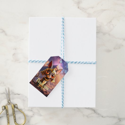 Maanverlichte Bewaker van het Eeuwige Zand. Cadeaulabel (Met Touw)