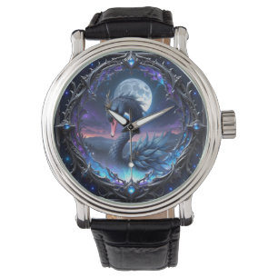 Maanverlichte Bewaker – Zwaan van het Stille Licht Horloge