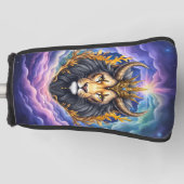 Maanverlichte Bewakers – Kosmische leeuw. Golfheadcover (Voorkant)