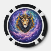 Maanverlichte Bewakers – Kosmische leeuw. Poker Chips (Achterkant)
