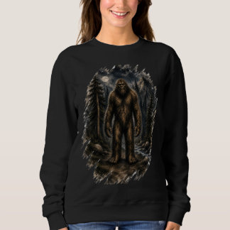 Maanverlichte Bigfoot Losse Waterverf Bos Cryptid Trui