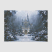 Maanverlichte Blauwe Kasteel Decoupage Tissuepapier (Voorkant)