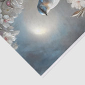 Maanverlichte Blauwe Vogel Decoupage Tissuepapier (Detail)