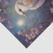 Maanverlichte bloemenvogel tissuepapier (Detail)