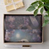 Maanverlichte bloemenvogel tissuepapier (Geschenk)