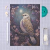 Maanverlichte bloemenvogel tissuepapier (Craft)