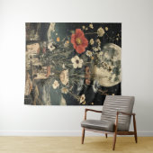 Maanverlichte Bloesems Over Rustieke Charme Wandkleed (In Situ (horizontaal))