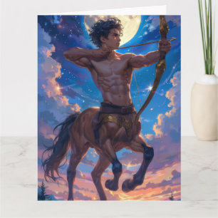 Maanverlichte Boogschutter – Fantasy Centaur Wensk Kaart