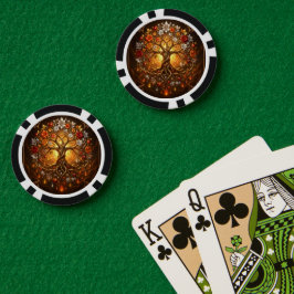 Maanverlichte Boom van de Gloeiende Eeuwigheid Poker Chips