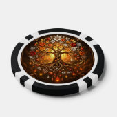 Maanverlichte Boom van de Gloeiende Eeuwigheid Poker Chips (Enkel)