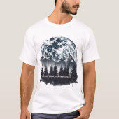 Maanverlichte bos bergdromen heren T-shirt (Voorkant)