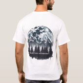 Maanverlichte bos bergdromen heren T-shirt (Achterkant)