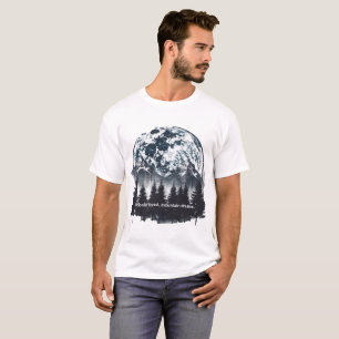 Maanverlichte bos bergdromen heren T-shirt