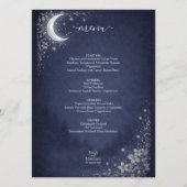Maanverlichte Bos Hemelse Bos Bruiloft Feest Menu (Voorkant)