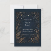 Maanverlichte Bos Hemelse Bruiloft Save the Date Kaart (Voorkant)