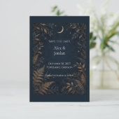 Maanverlichte Bos Hemelse Bruiloft Save the Date Kaart (Staand voorkant)
