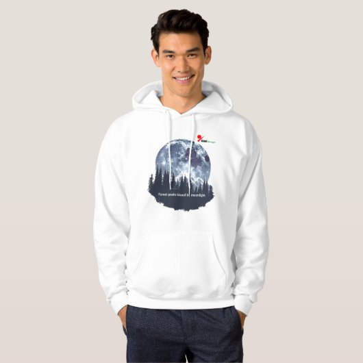 Maanverlichte Bos Piek Hoodie (Voorkant volledig)