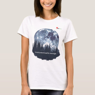 Maanverlichte Bos Toppen T-Shirt