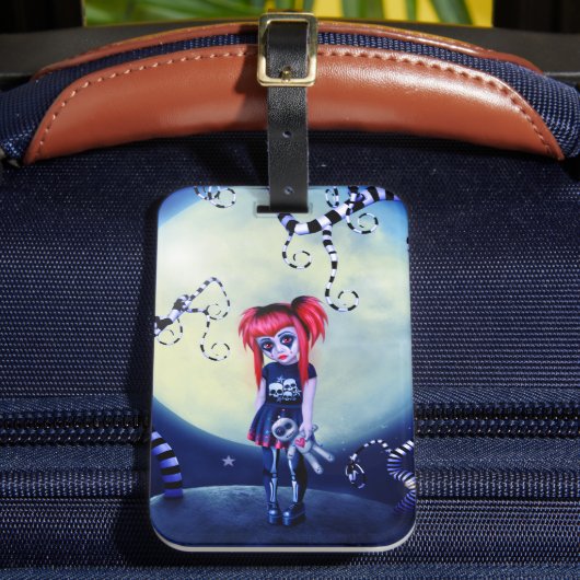 maanverlichte buitenbeentje bagagelabel (Voorkant Insitu 2)