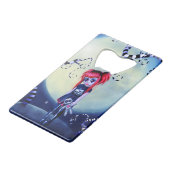 maanverlichte buitenbeentje creditkaart flessenopener (Voorkant Gekanteld)