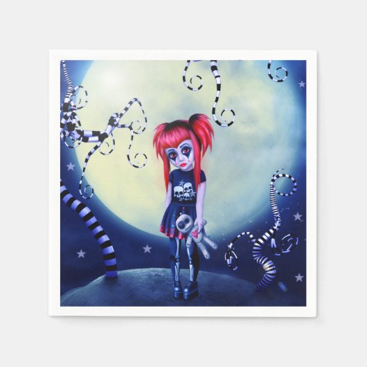 maanverlichte buitenbeentje servet (Voorkant)