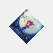 maanverlichte buitenbeentje servet (Hoek)