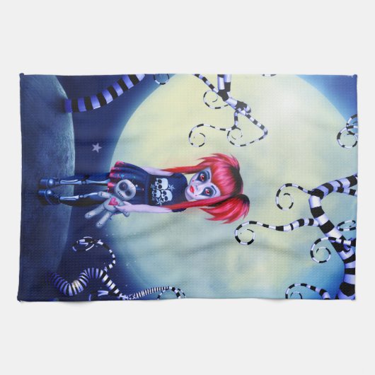 maanverlichte buitenbeentje theedoek (Horizontaal)